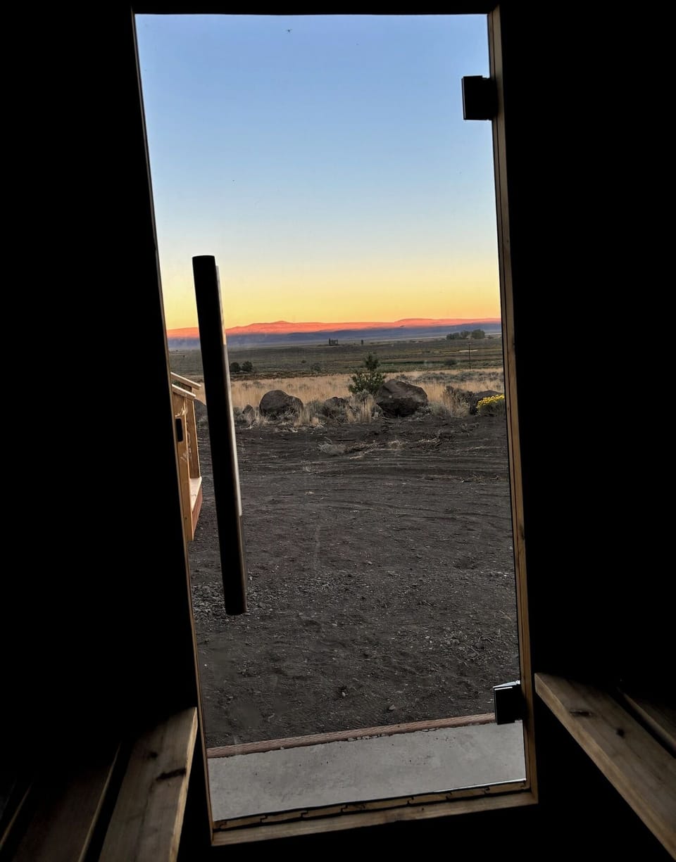 Relax in the sauna while enjoying the tranquil views. 