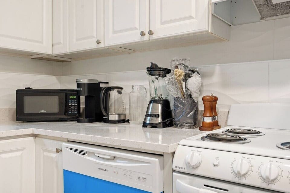 Kitchen appliances and coffee station