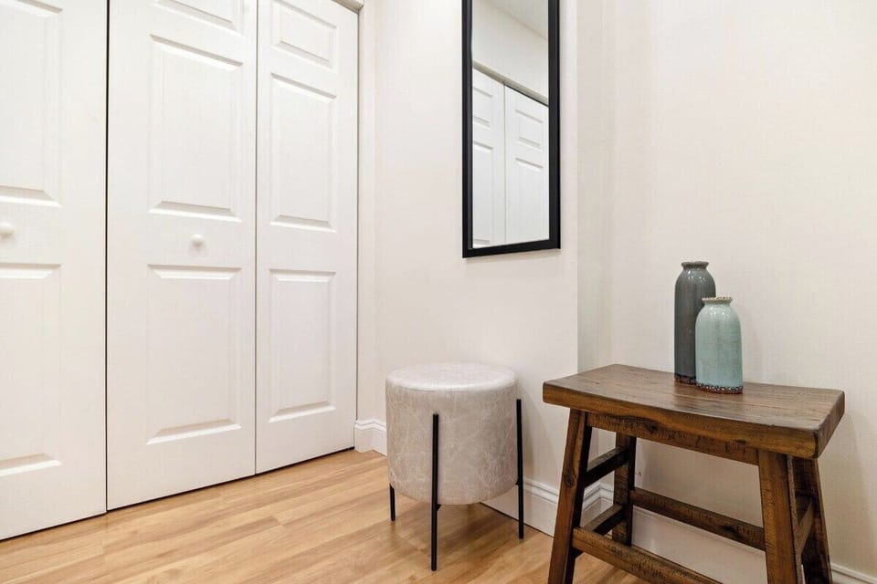 Bedroom storage and dressing area