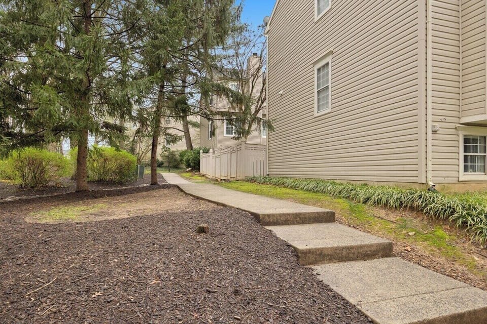Path to the private basement entrance