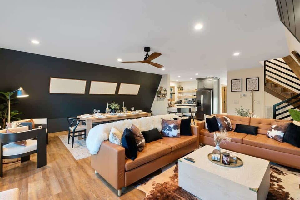 Enjoy the flow and light in this comfortable living and dining space.
