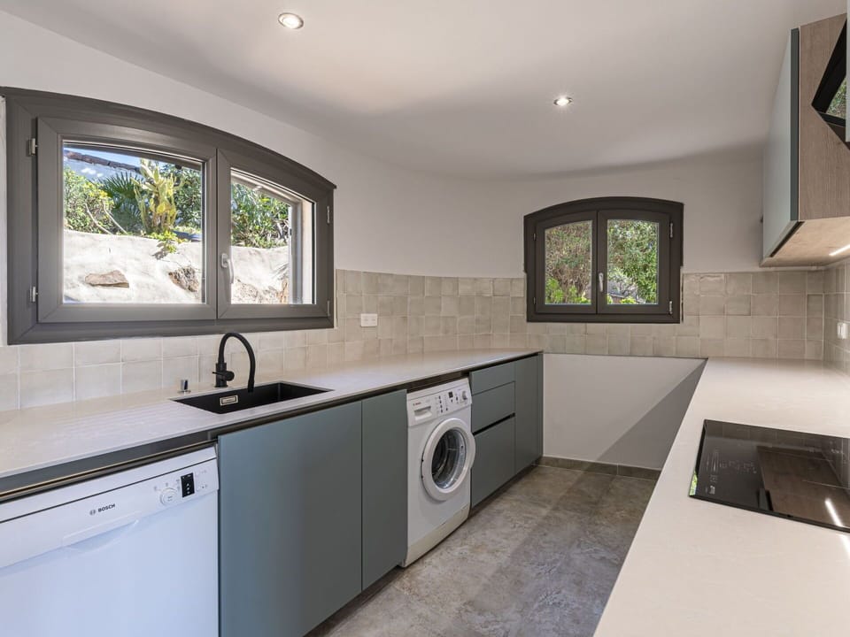 Flooring, Countertop, Interior Design, Kitchen, Floor, Major Appliance, Ceiling, Home, Sink, Tap