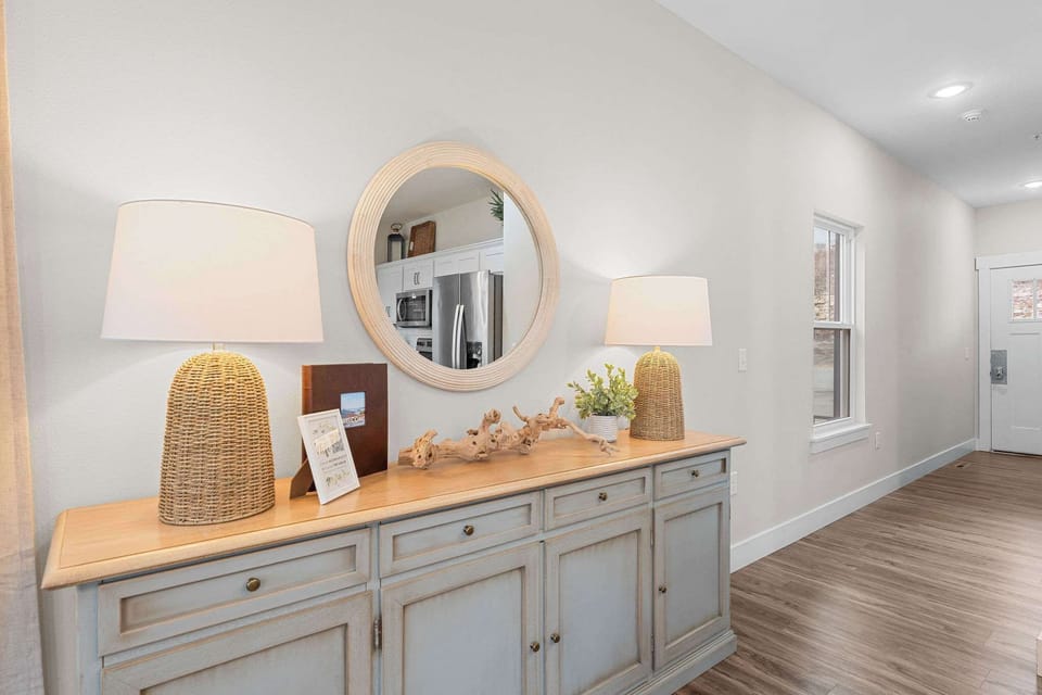 Head down the front hallway to Bedroom 1!