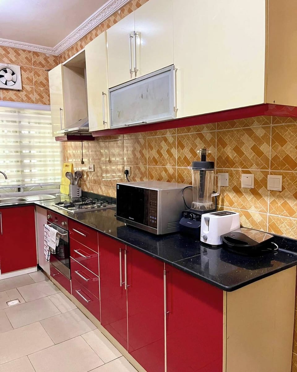 Family Apartment, Balcony, City View | Private kitchen | Fridge, microwave, oven, stovetop
