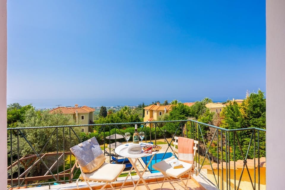 Balcony with sea views