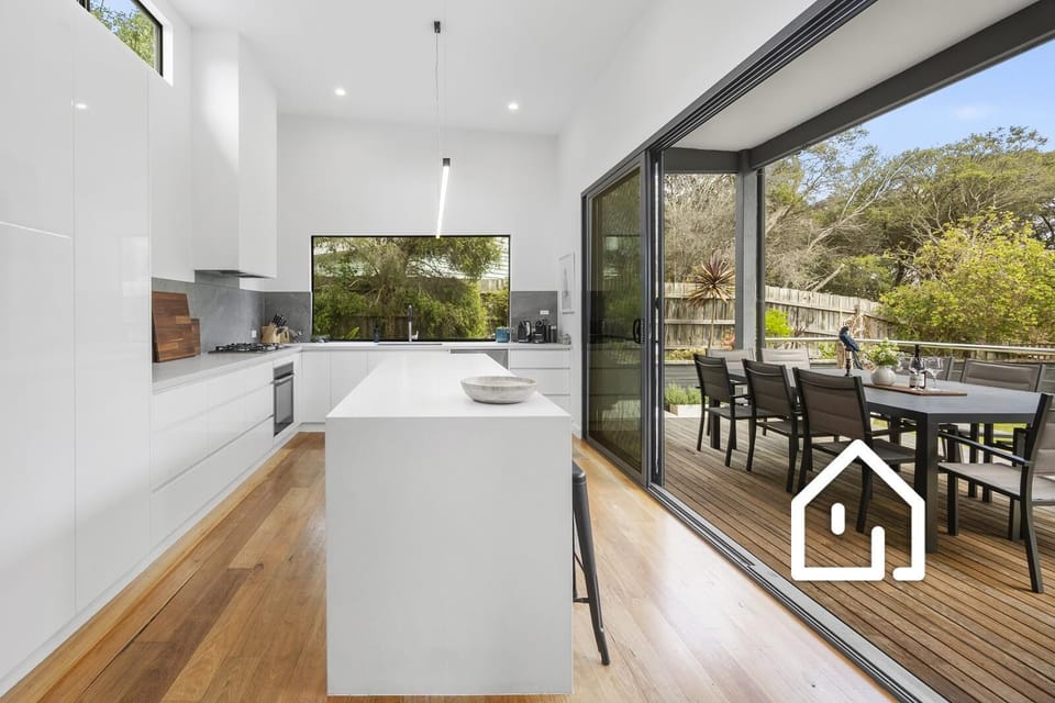 Gourmet well-appointed kitchen with coffee pod machine