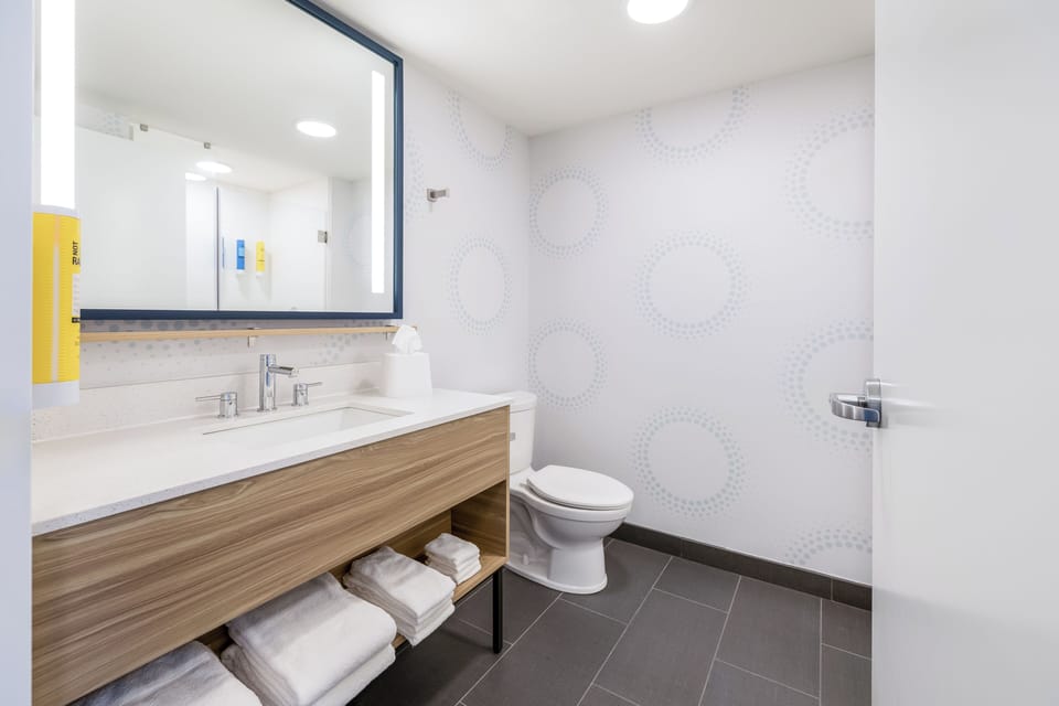 Free toiletries, hair dryer, towels, toilet paper