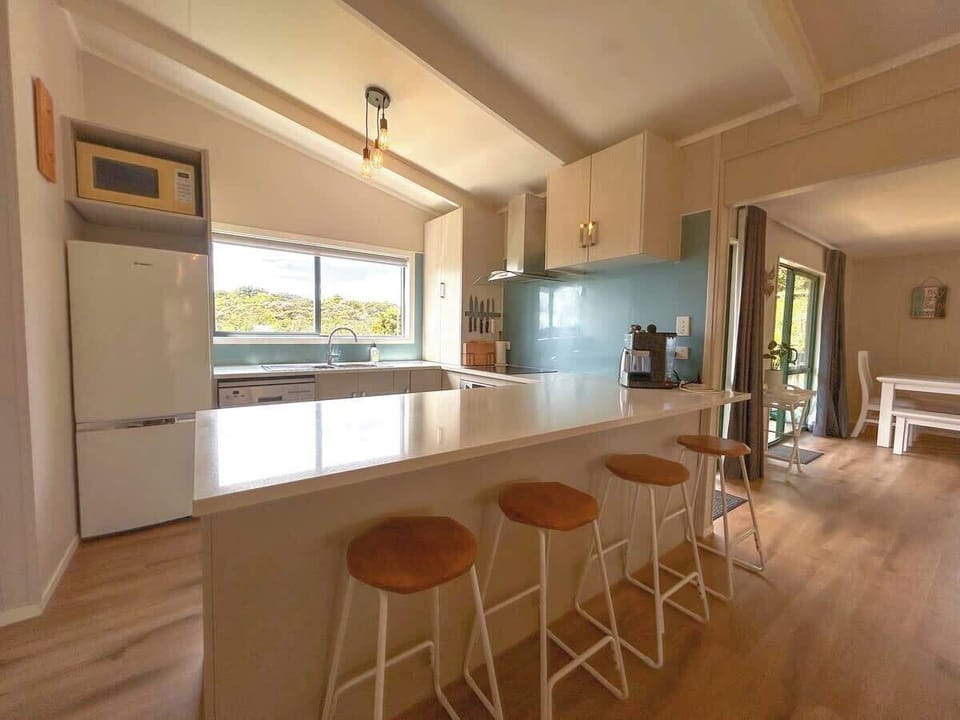 Open plan kitchen dining and lounge