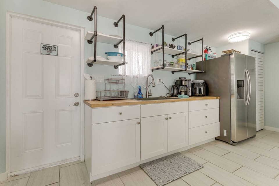 Kitchenette | 1st Floor | Drip Coffee Maker | Air Fryer | Cooking Basics