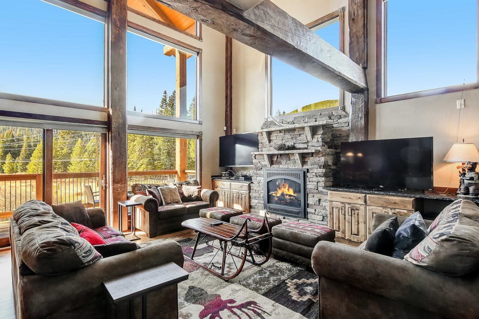 Curl up in the cozy living room & enjoy a movie night at home