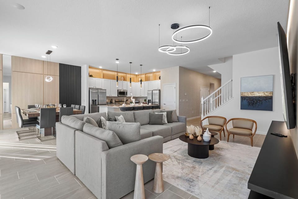Everyone loves an open concept, integrating the living room