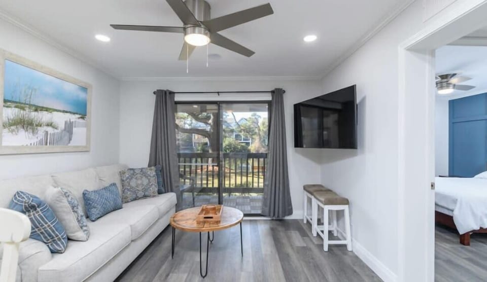 A Smart TV is provided in the living room