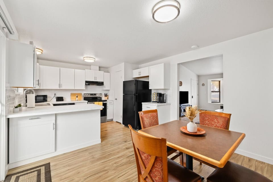 open kitchen and dining