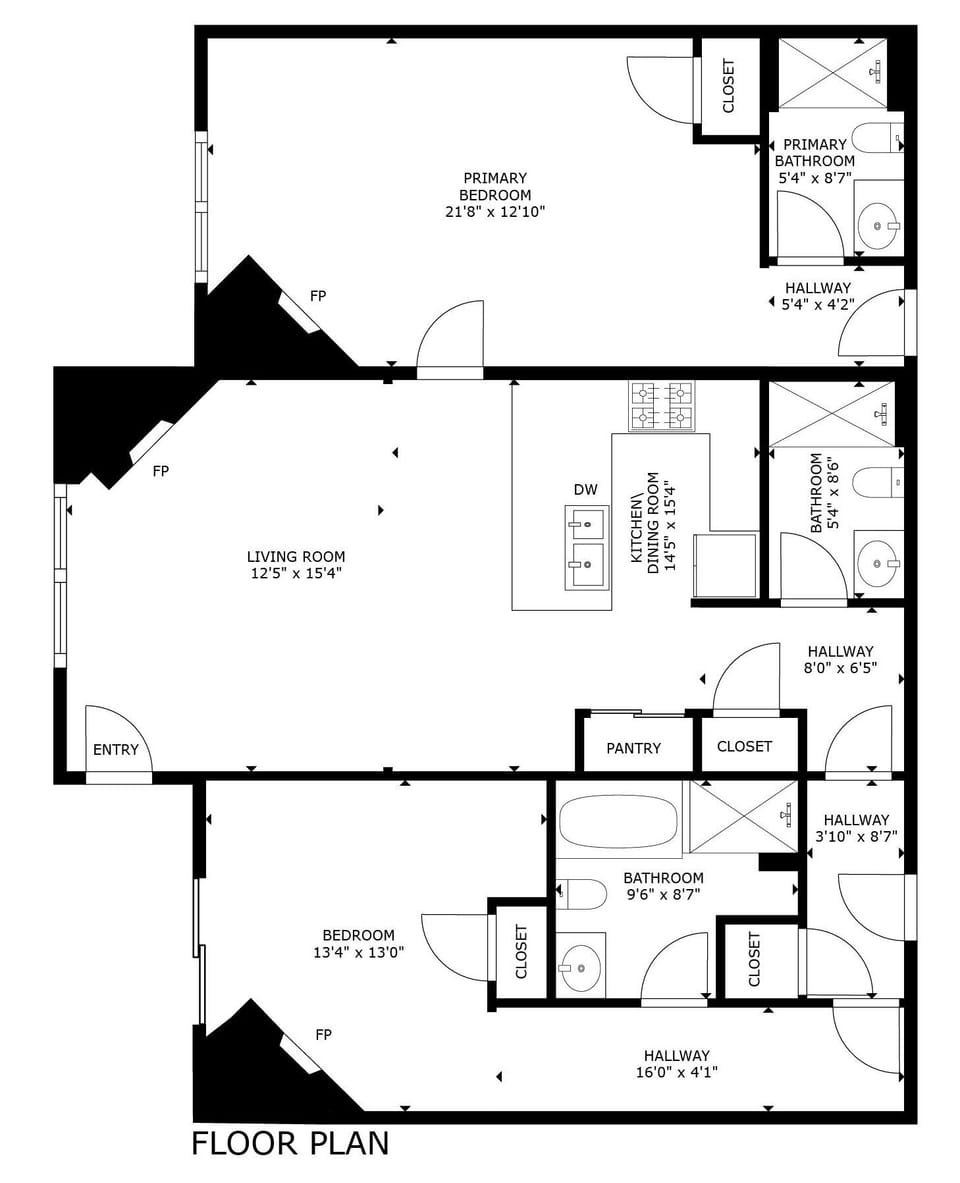 Condo, 2 Bedrooms | Floor plan