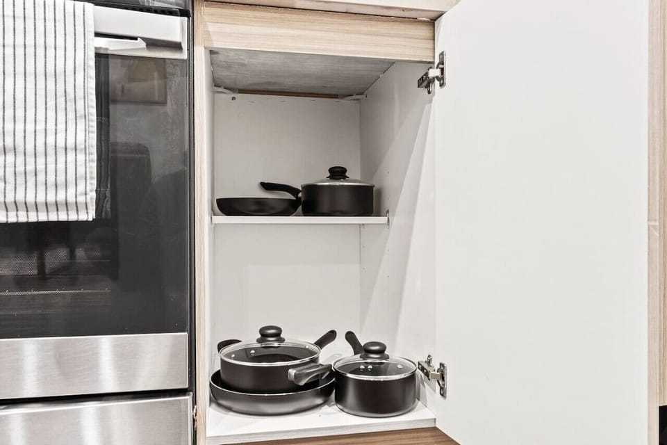 As you step into the kitchen, the clean lines and functional design make you eager to start cooking your favorite dishes.