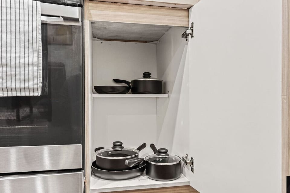 As you step into the kitchen, the clean lines and functional design make you eager to start cooking your favorite dishes.