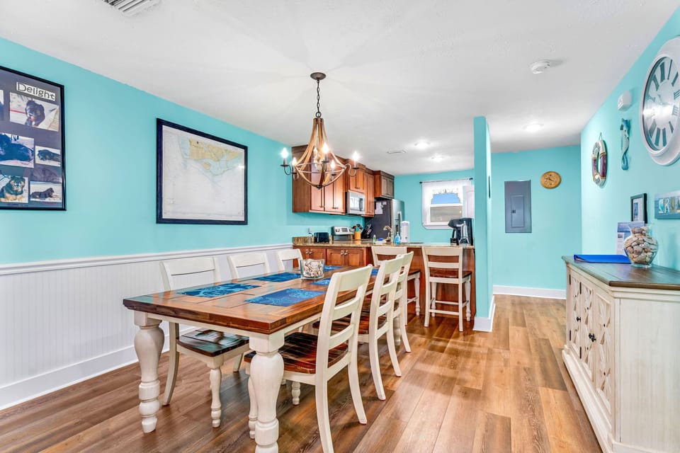 Gulf and bay views from the kitchen and guest bedroom