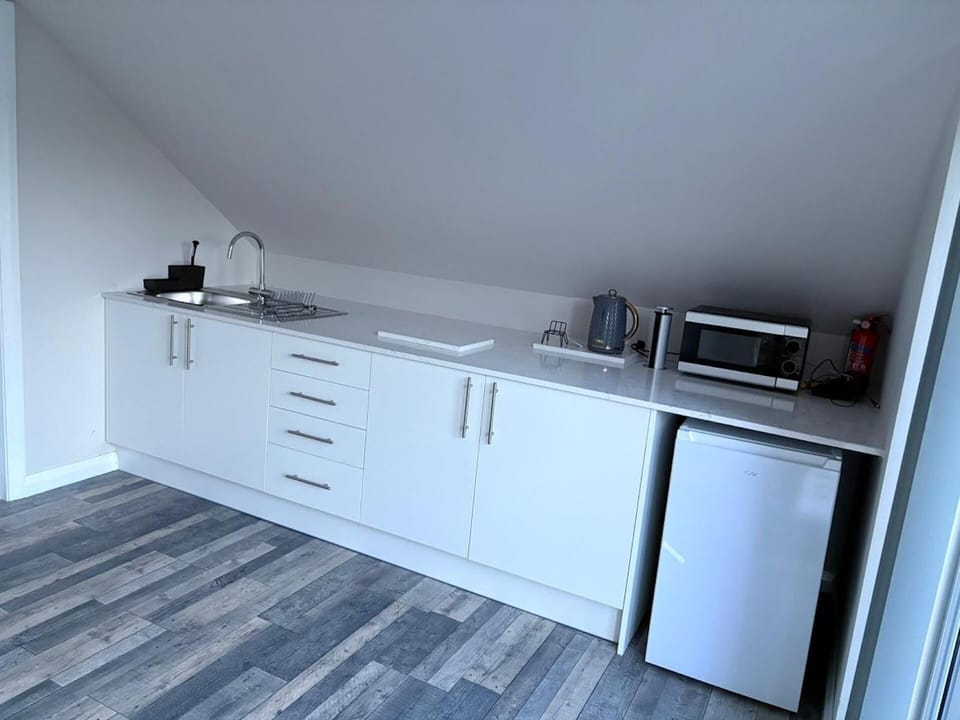 Apartment | Private kitchen | Fridge, microwave, stovetop, electric kettle