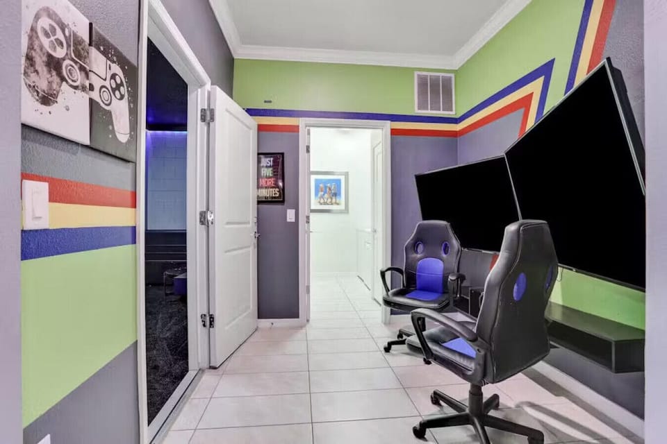 Game-ready room designed for hours of fun and entertainment