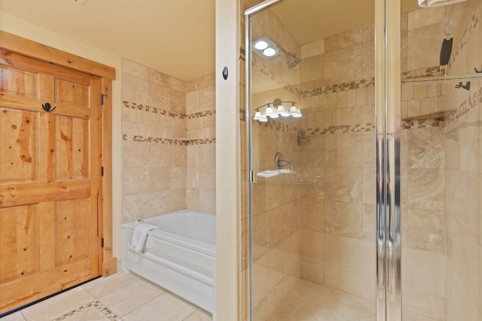 Separate tub and shower