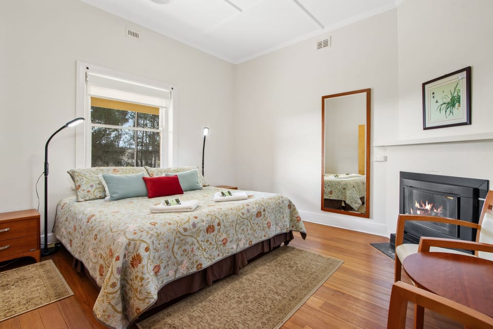 Lambert Estate Retreat - King Bedroom with gas fireplace