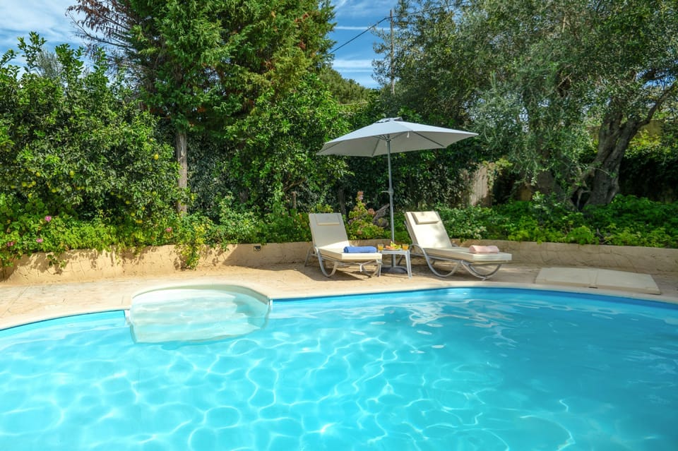 Sunloungers by the pool side