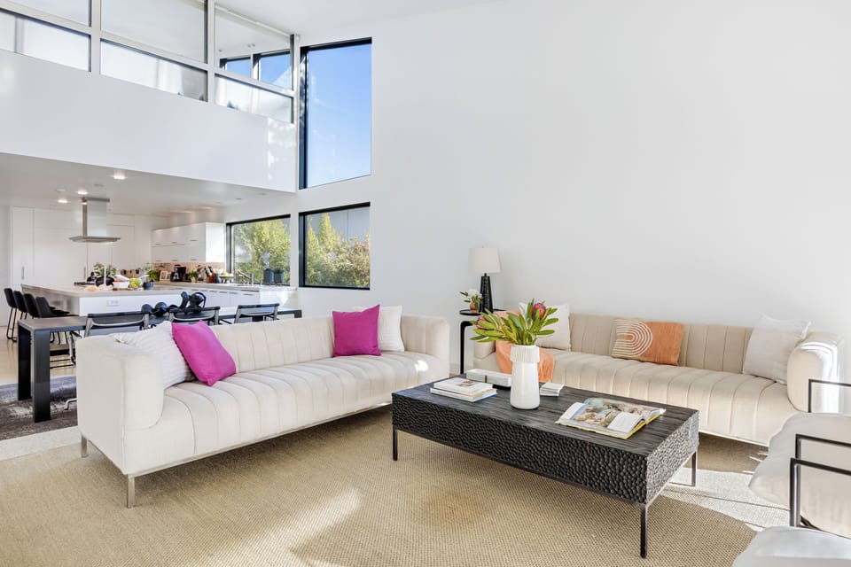 Comfortable seating in the living room.