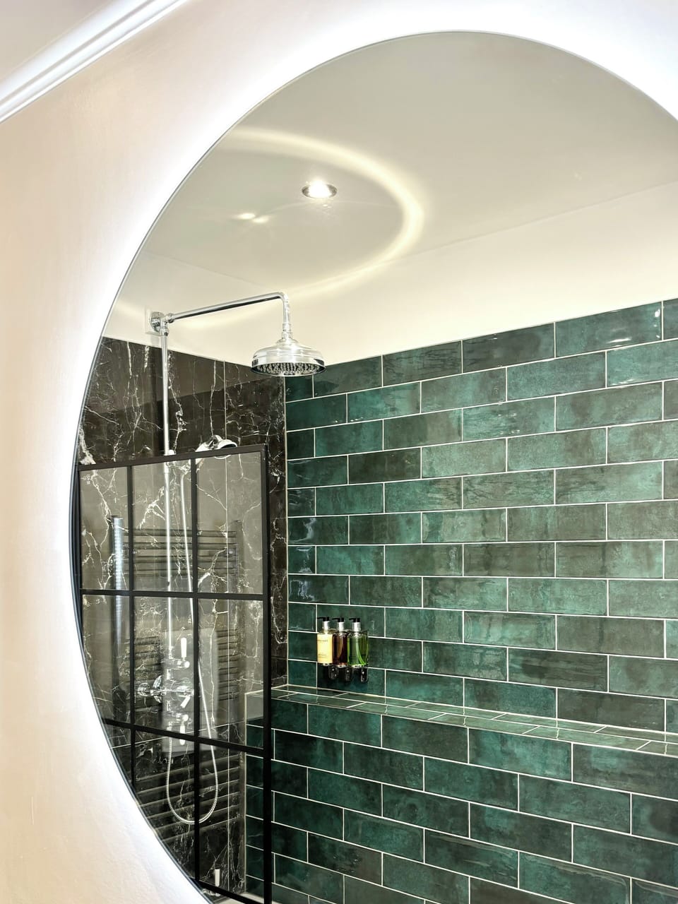 The Bathroom | Luxury Rainfall Shower and Premium Cosmetics 