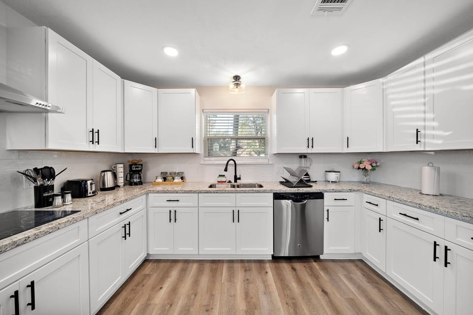 Stainless steel appliances.