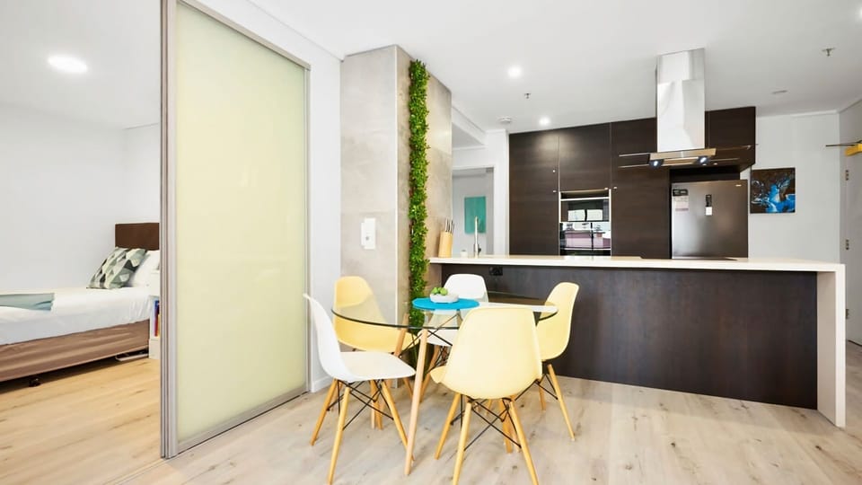 Versatile dining space perfect for morning coffee or dinner.