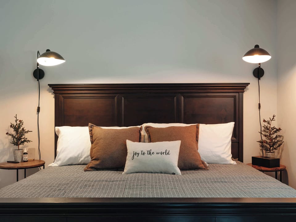 A beautiful king bedroom crafted for deep, restful sleep