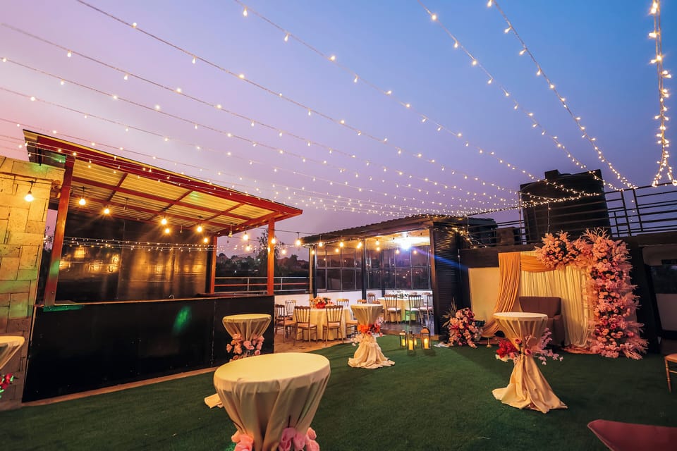 Outdoor banquet area
