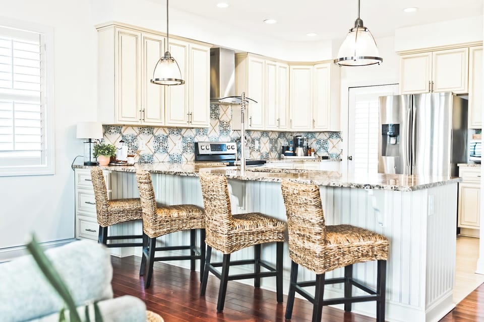 kitchen and bar seating