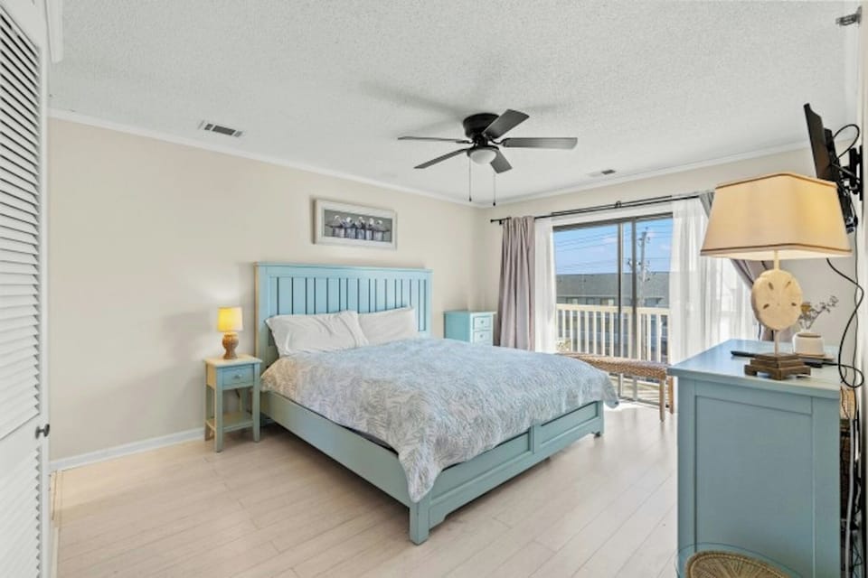 Wake up to the sound of the ocean in the King Bedroom. 