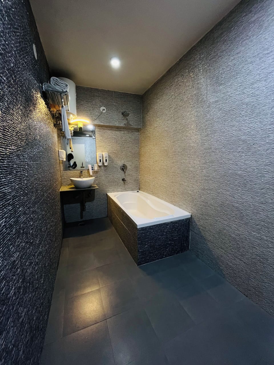 Premium Double Room | Bathroom | Separate tub and shower, rainfall showerhead, free toiletries