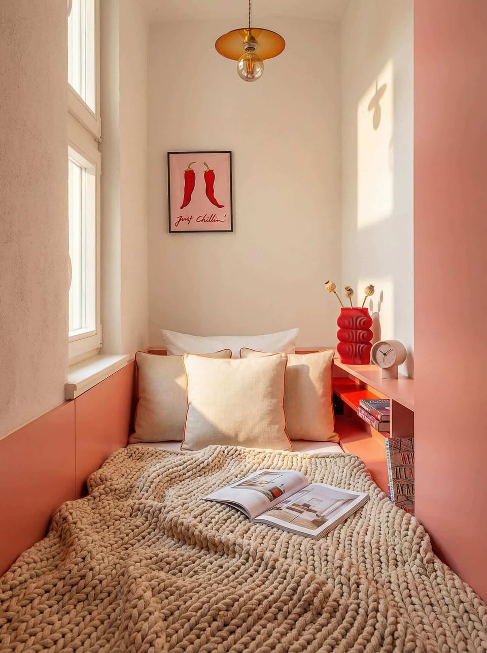 Single bed in the lower bedroom