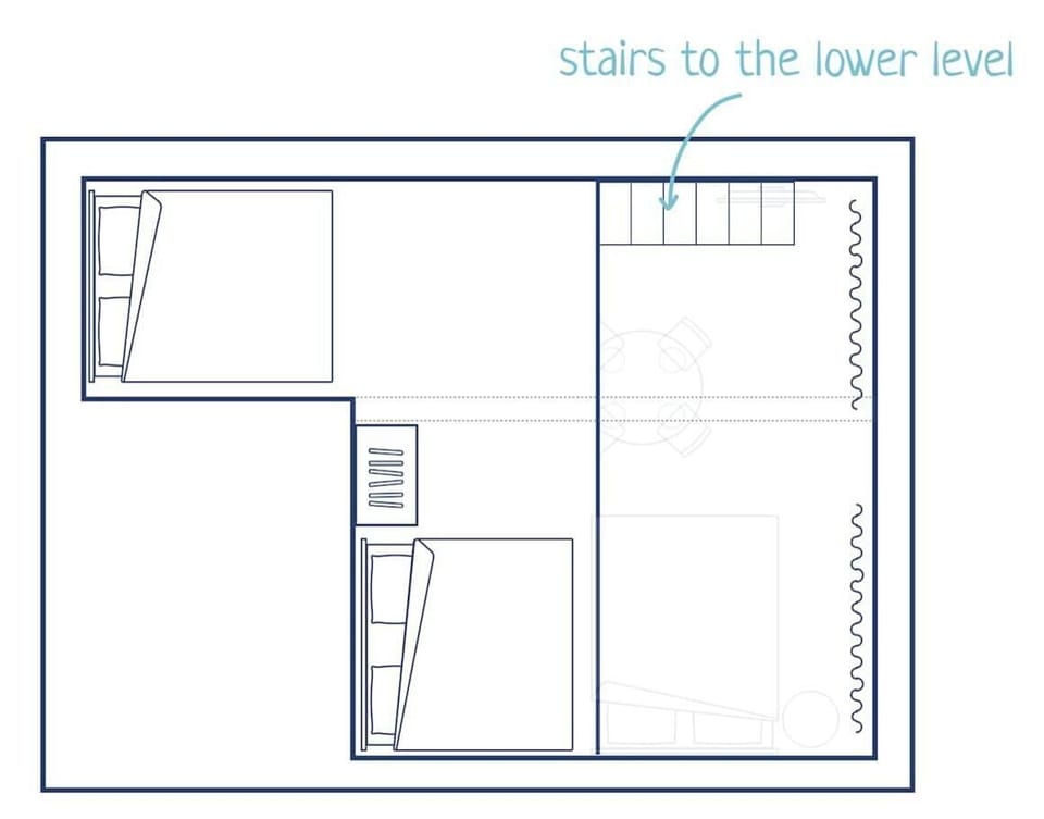Floor plan of the upper floor