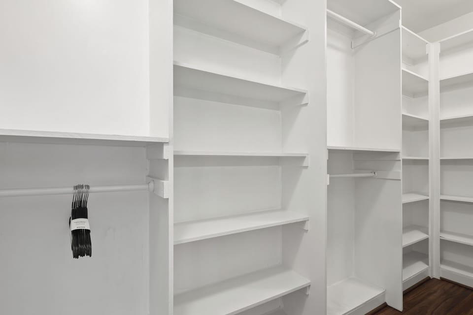 2 of 2 walk-in closets in the master suite