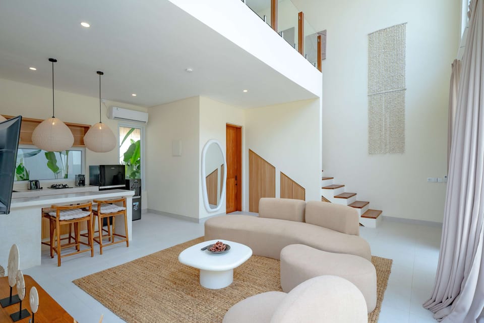Deluxe Villa, Patio, Pool View | Living area | 42-inch flat-screen TV with cable channels