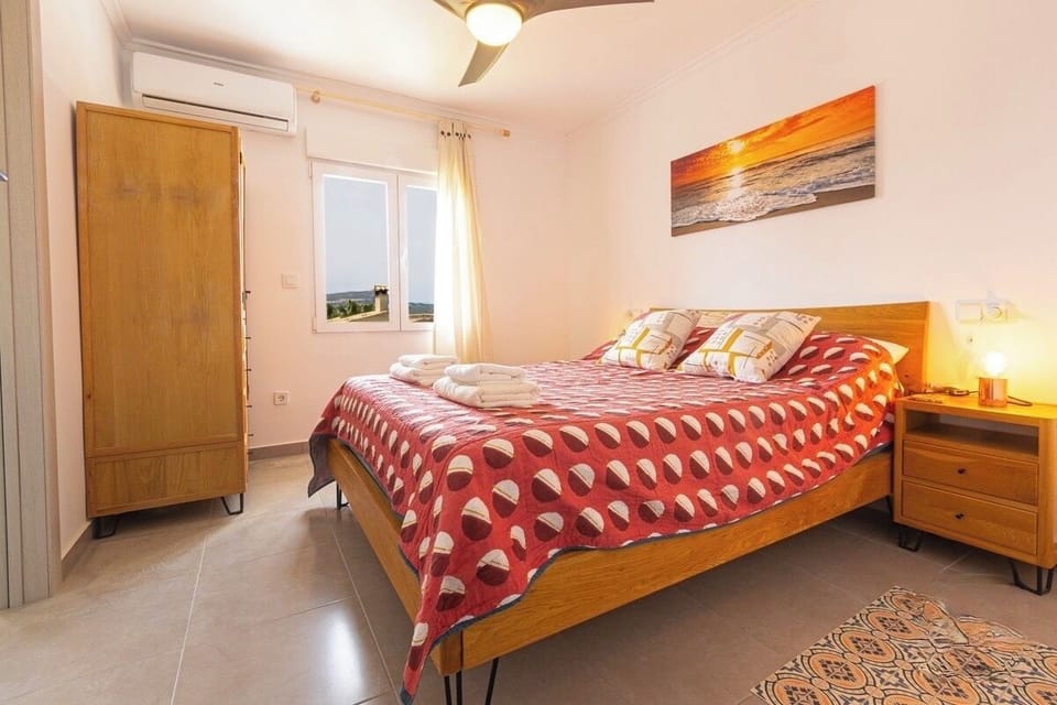 Bedroom 6 with a ensuite bathroom and  amazing sea views.
