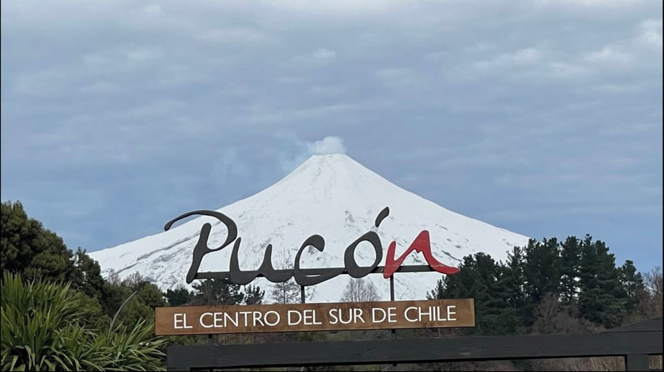 Villarica volcano you can see from anywhere in Pucón