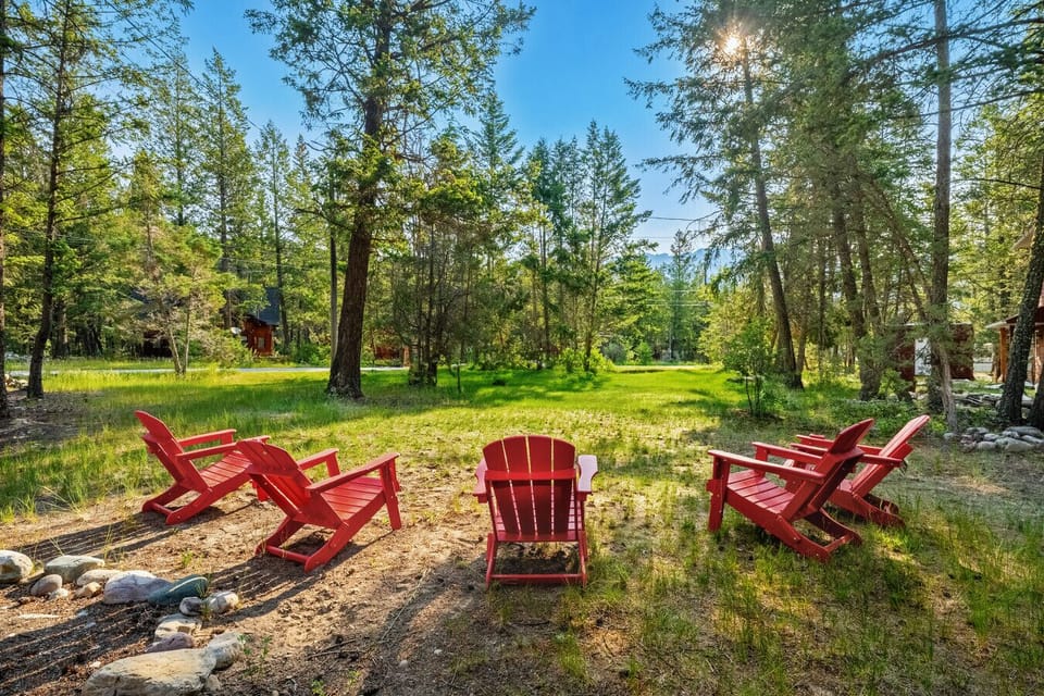 Enjoy peaceful mountain views from the yard.