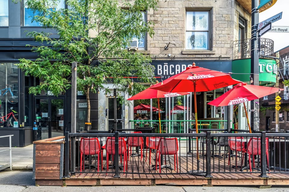 Discover Mont-Royal's street pulse. Lively patios, great food, urban buzz.