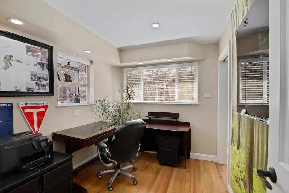 Set up your laptop and get some work done from home. 