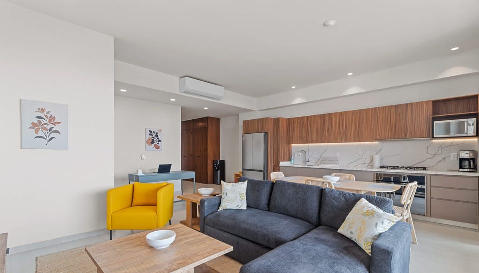 Living room and dining table
