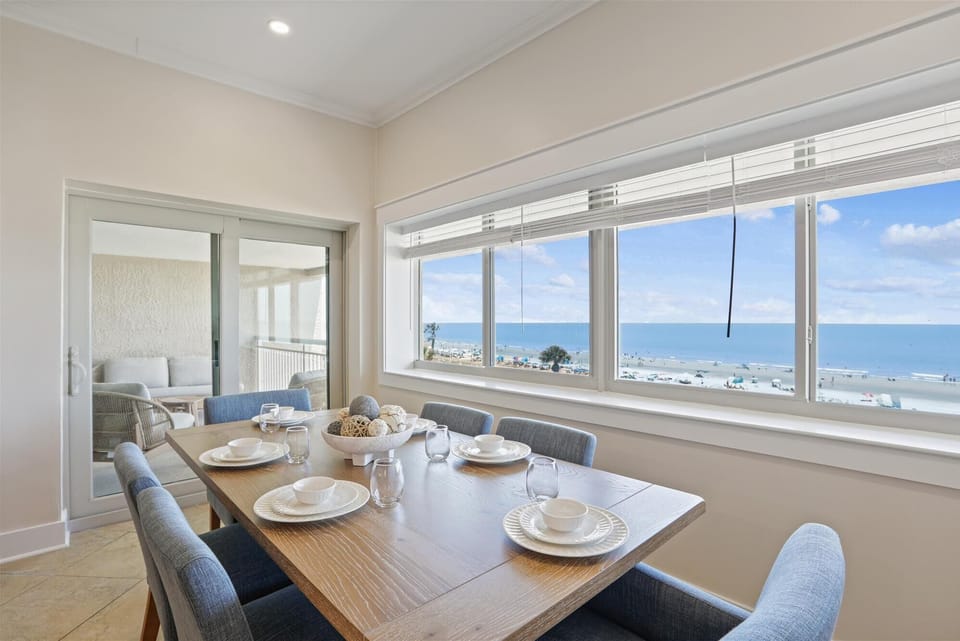 Dining Table with Unobstructed Ocean Views at 483 Captains Walk