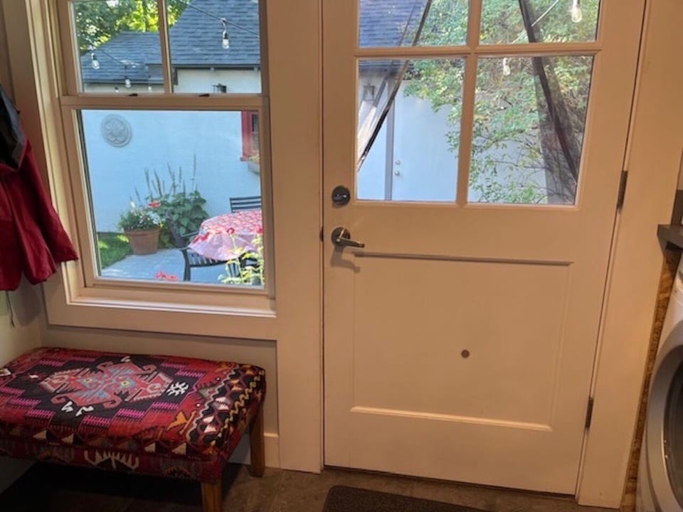 Mud room door looking into back yard