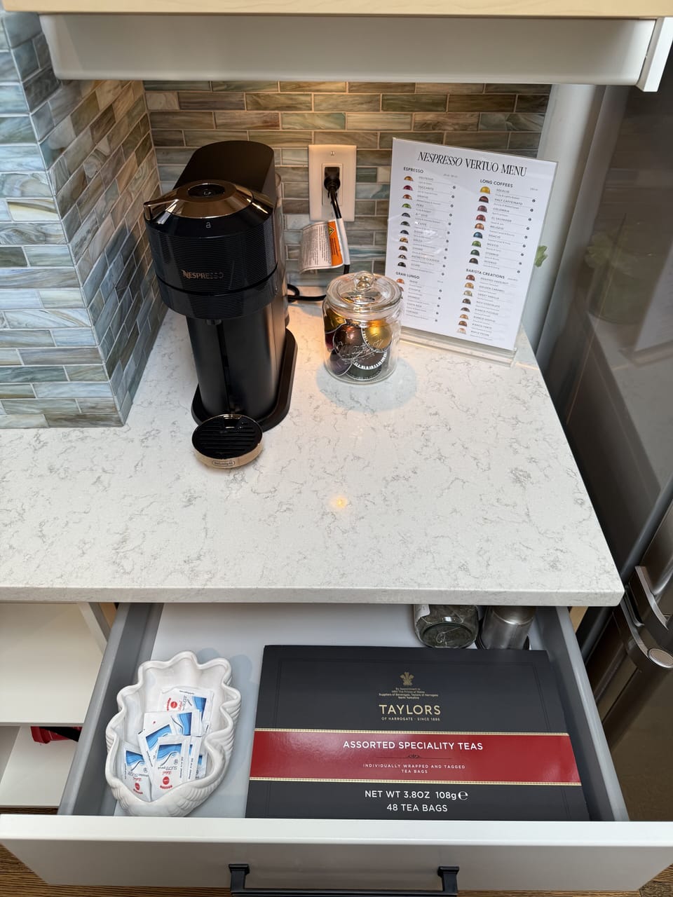 Coffee and tea refreshments. 
