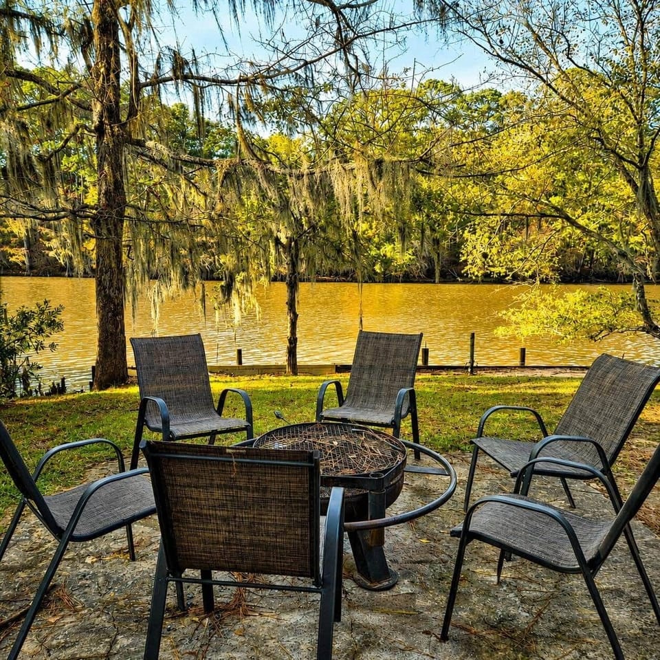 Firepit with River View we do NOT provide Firewood