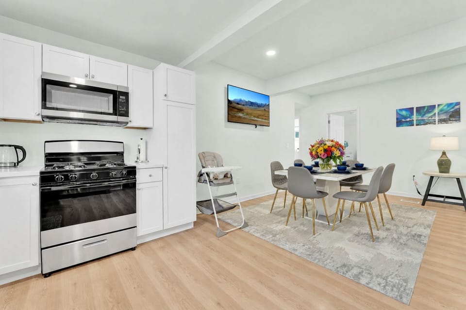 Open  layout . Nice flow between kitchen, dining and living areas. Central HVAC.